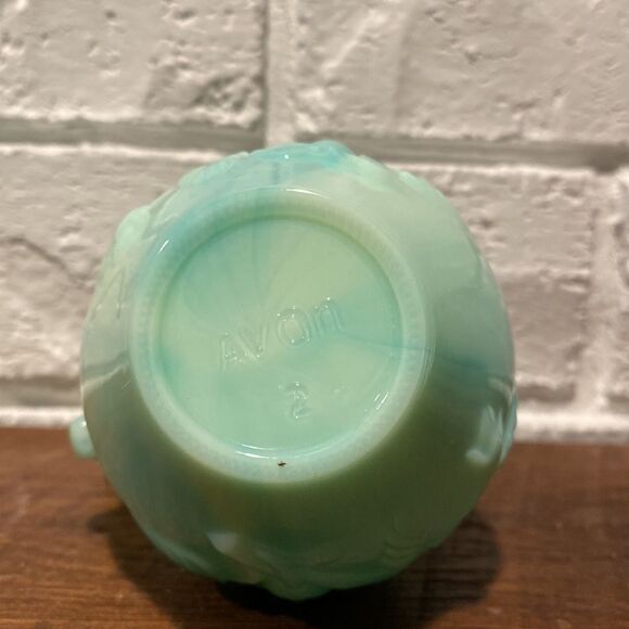 Vintage Avon Jadeite Blue Green Mini Pitcher & Basin - Picture 5 of 9